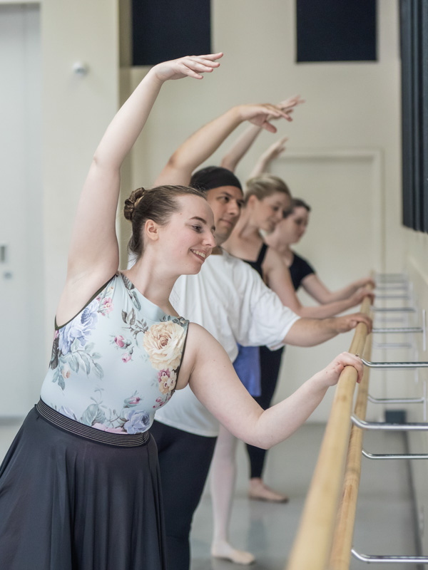 Greta Leeming Studio of Dance - Ottawa Dance Studio - Recreational Competitive Adult Toddler - 7 adult ballet dancers at barre